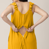Ruffle Strap Labor & Delivery Gown | Honey | Milk & Baby
