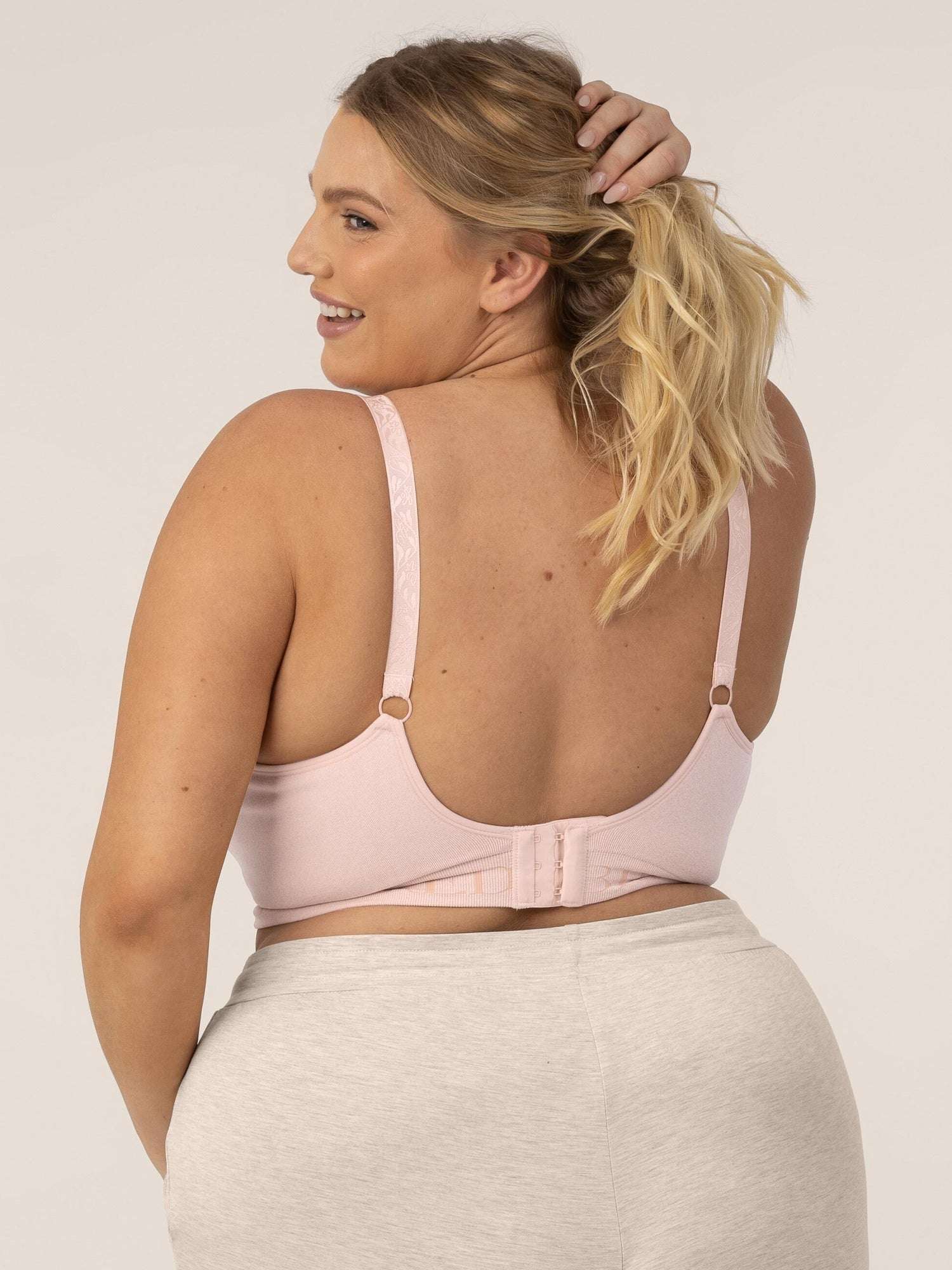 Sublime® Hands-Free Pumping & Nursing Bra | Pink Heather | Milk & Baby