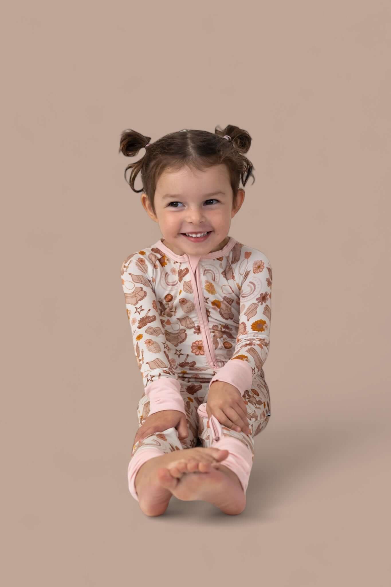 Flowers and Boots Dream Romper | Milk & Baby