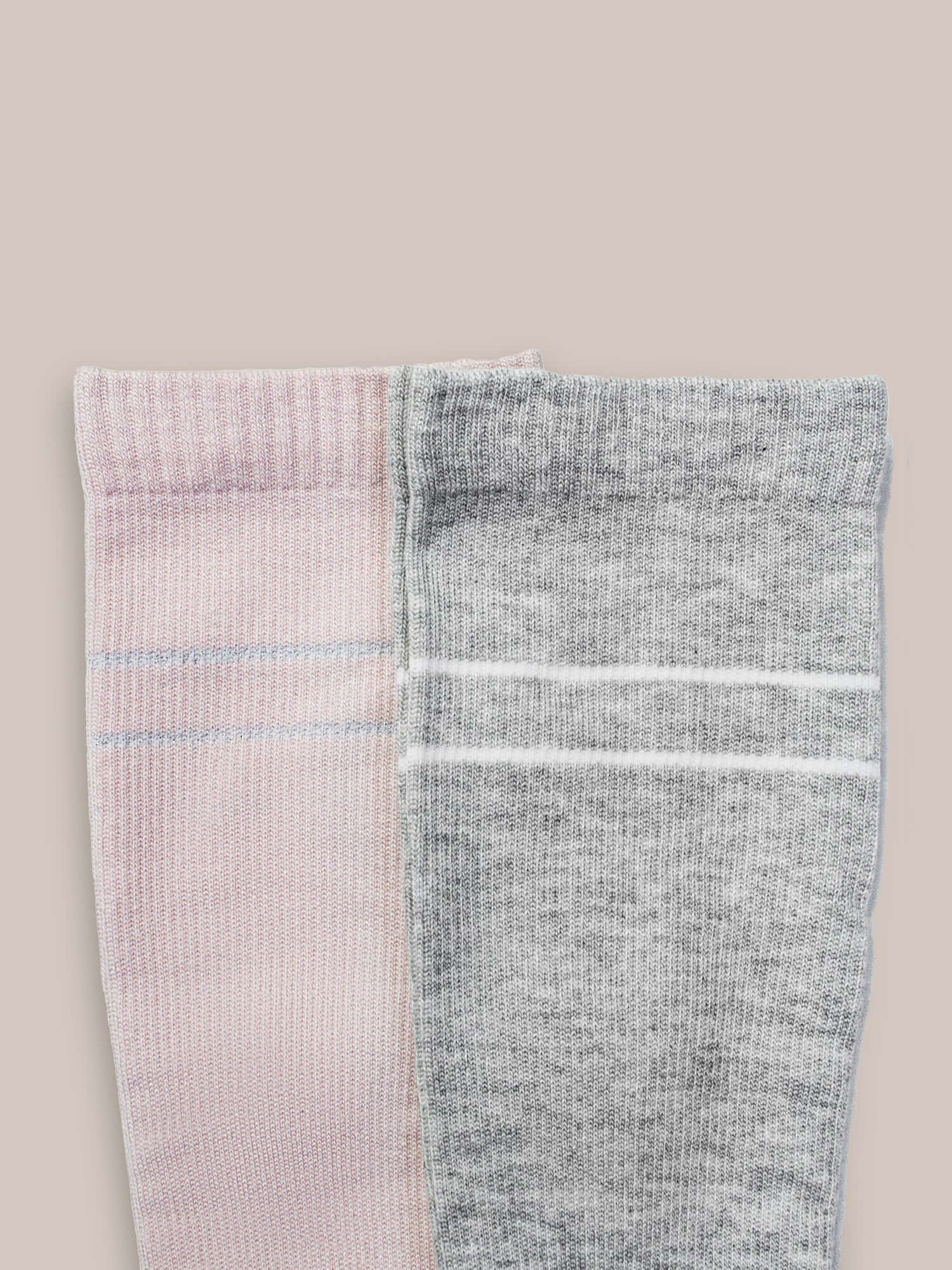Premium Maternity Compression Socks (2-Pack) | Soft Pink & Grey Heather | Milk & Baby
