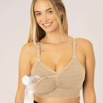 Sublime® Hands-Free Pumping & Nursing Bra | Beige | Milk & Baby