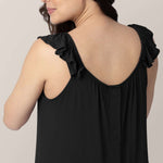 Ruffle Strap Labor & Delivery Gown | Black | Milk & Baby
