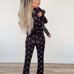 Charcoal & White ff Smile | Women's Bamboo Pajamas | Milk & Baby