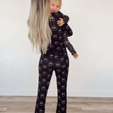 Charcoal & White ff Smile | Women's Bamboo Pajamas | Milk & Baby