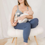 Sublime® Hands-Free Pumping & Nursing Bra | Grey | Milk & Baby