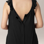 Ruffle Strap Labor & Delivery Gown | Black | Milk & Baby