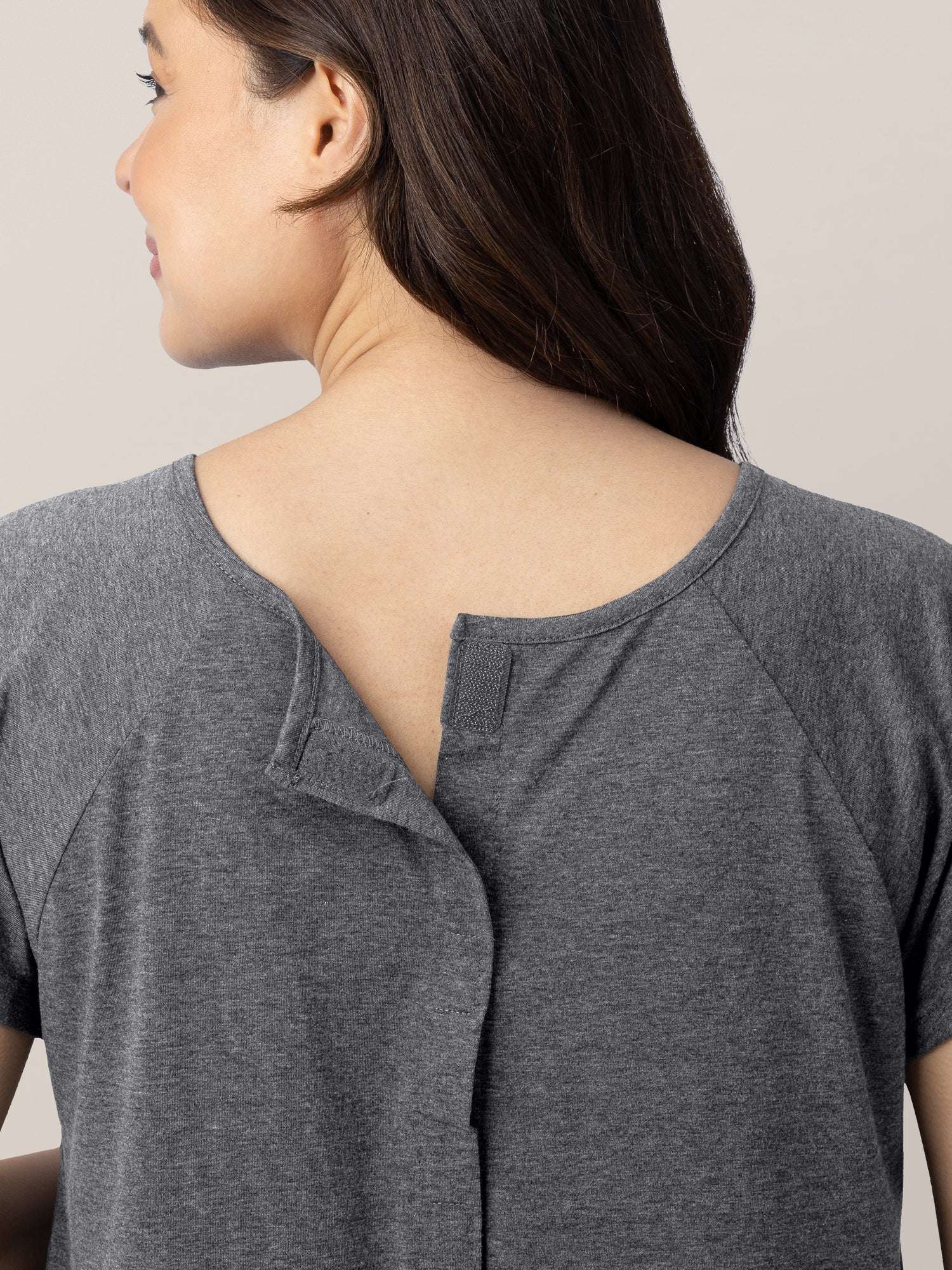 Universal Labor & Delivery Gown | Grey Heather | Milk & Baby