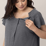 Universal Labor & Delivery Gown | Grey Heather | Milk & Baby