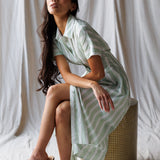 Pleated Shirtdress