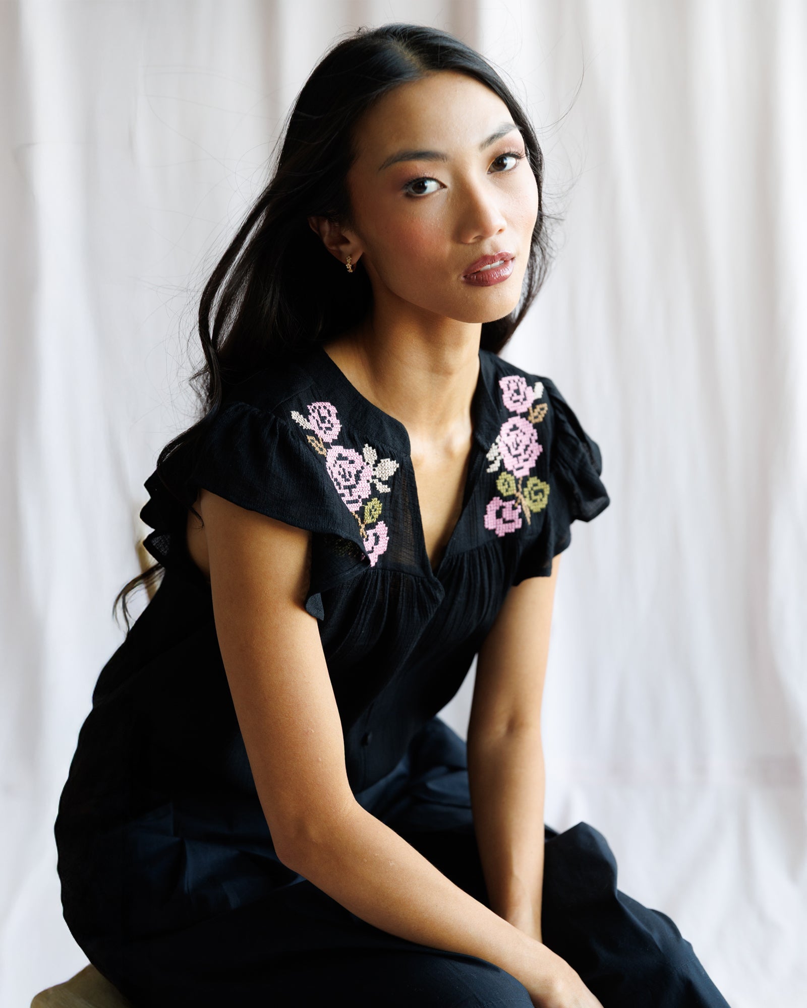 Embroidered Bloom Top | Milk & Baby