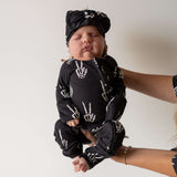 Midnight Skelly | Bamboo Zip Pajamas | Snuggle up in our Bamboo Zip Pajamas, crafted from premium bamboo for ultimate comfort. Perfect for cozy sleep and playful adventures! | Milk & Baby