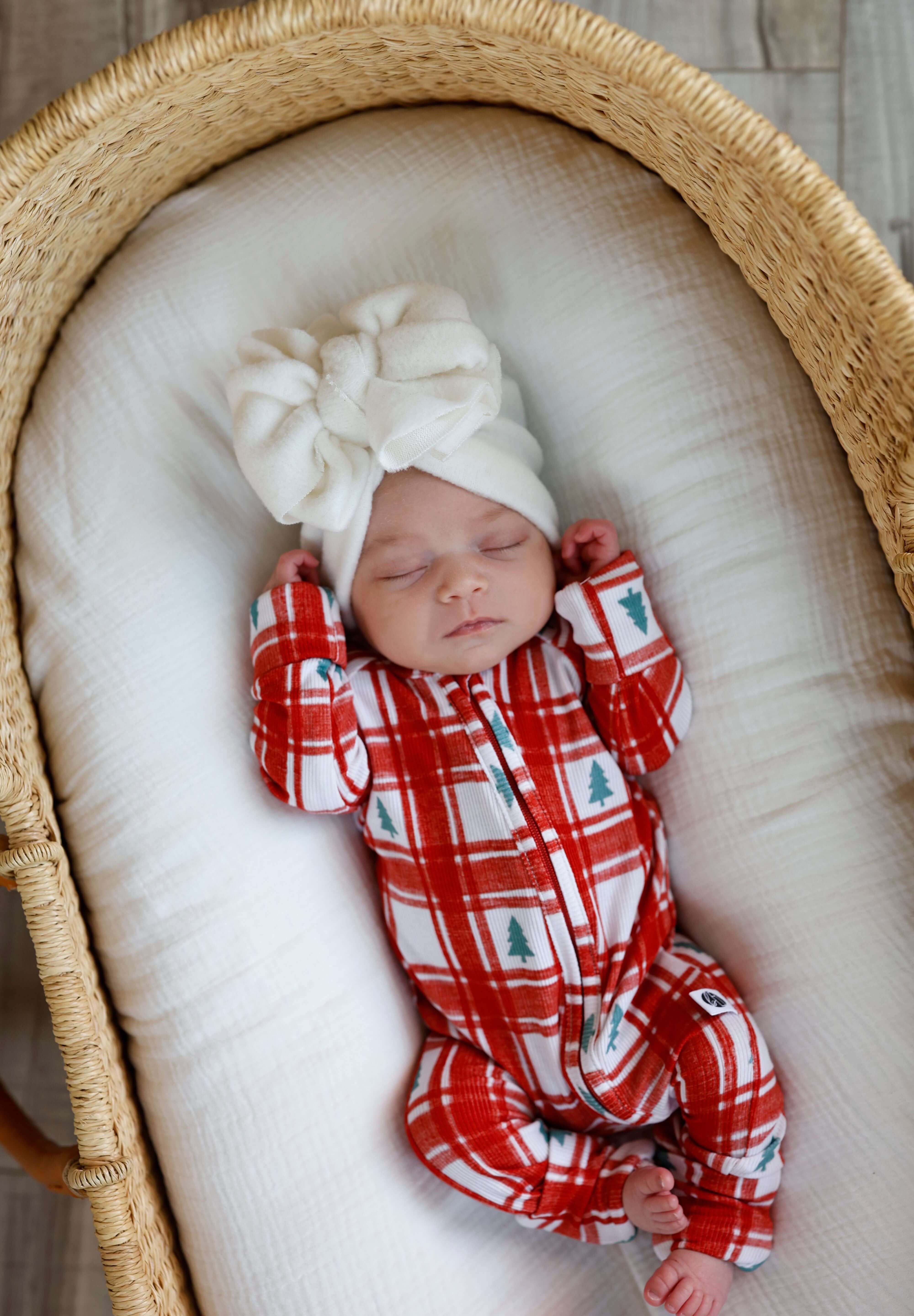 PLAID PINES | ZIP ROMPER | Milk & Baby