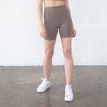 Reveal Ultra High-Rise Postpartum Compression Biker Short 7'' (NOMAD) | Milk & Baby