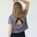 Abigail Short Sleeve Nursing T-Shirt | Dark Gray | Milk & Baby
