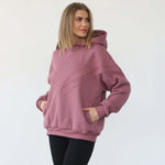 Isabella Ultra Soft Oversized Nursing & Pregnancy Hoodie (Mauve Smoke) | Milk & Baby
