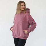 Isabella Ultra Soft Oversized Nursing & Pregnancy Hoodie (Mauve Smoke) | Milk & Baby