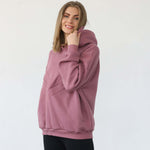 Isabella Ultra Soft Oversized Nursing & Pregnancy Hoodie (Mauve Smoke) | Milk & Baby