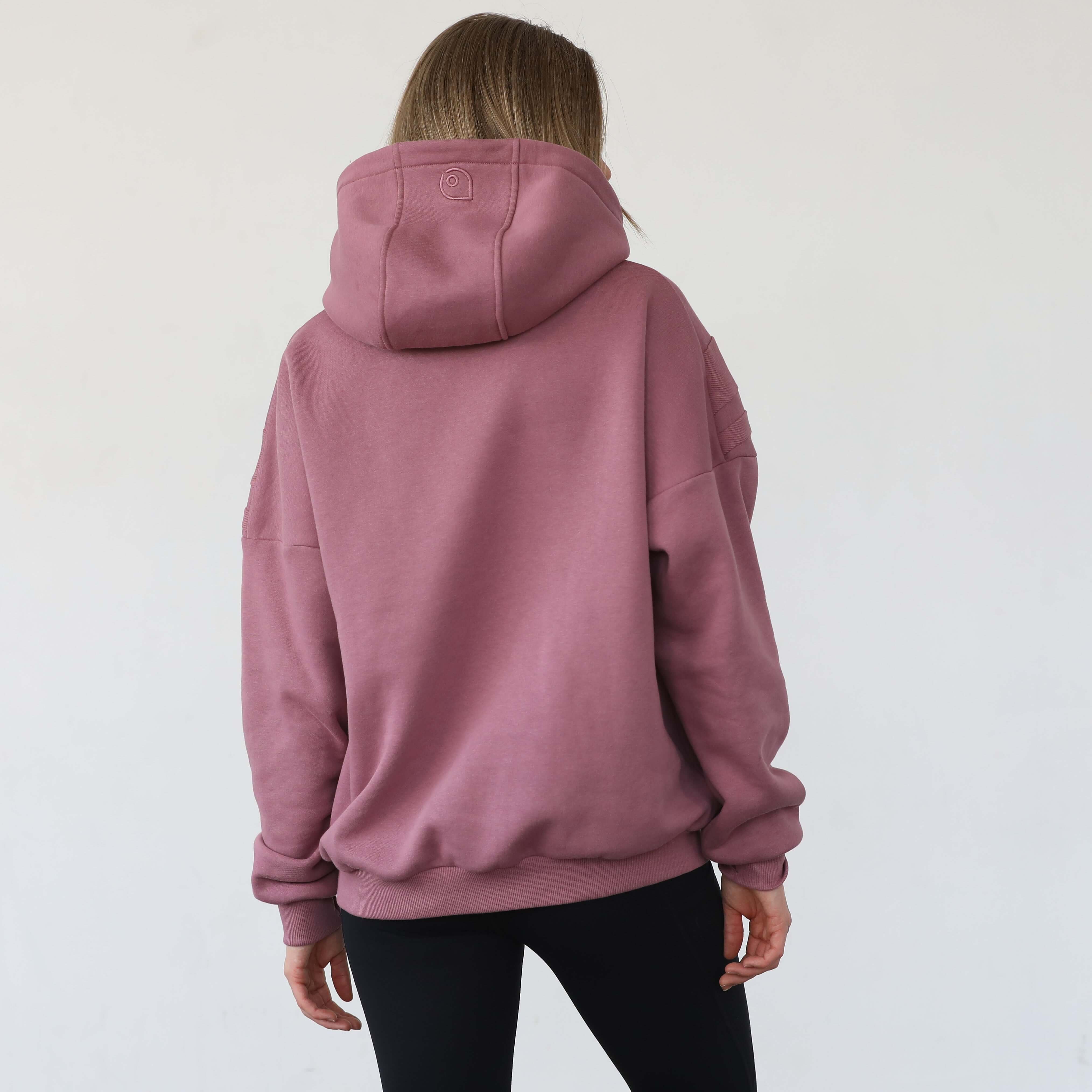 Isabella Ultra Soft Oversized Nursing & Pregnancy Hoodie (Mauve Smoke) | Milk & Baby
