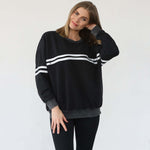 Celine Slouchy Nursing Pullover | Faded Black | Milk & Baby