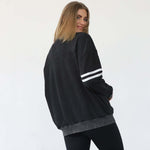 Celine Slouchy Nursing Pullover | Faded Black | Milk & Baby
