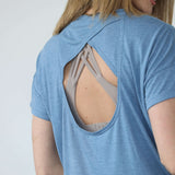 Abigail Short Sleeve Nursing T-Shirt | Pacific Blue | Milk & Baby