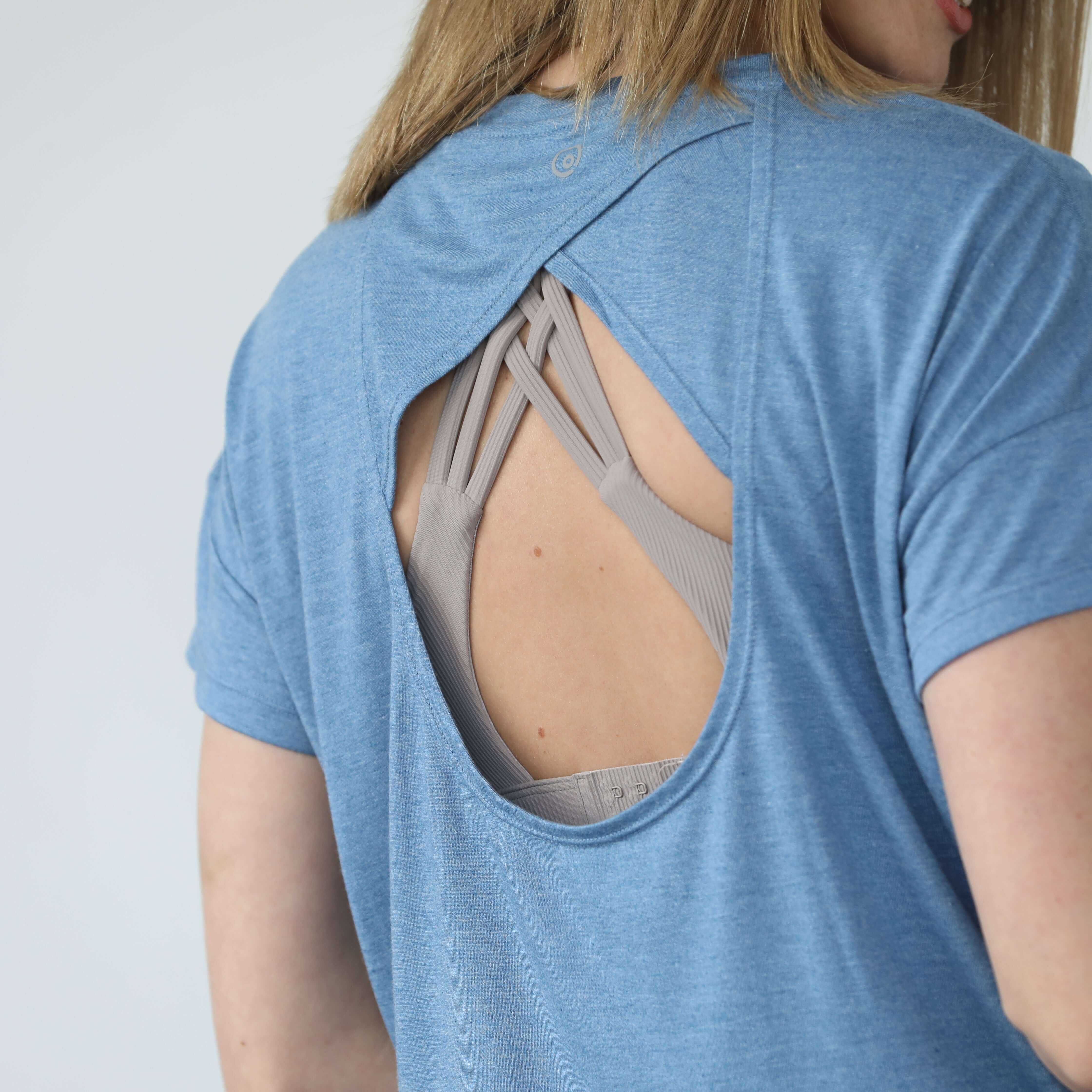 Abigail Short Sleeve Nursing T-Shirt | Pacific Blue | Milk & Baby