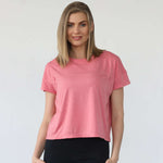 Abigail Short Sleeve Nursing T-Shirt | Sugar Coral | Milk & Baby