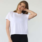 Abigail Short Sleeve Nursing T-Shirt | Blanc | Milk & Baby