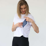 Abigail Short Sleeve Nursing T-Shirt | Blanc | Milk & Baby