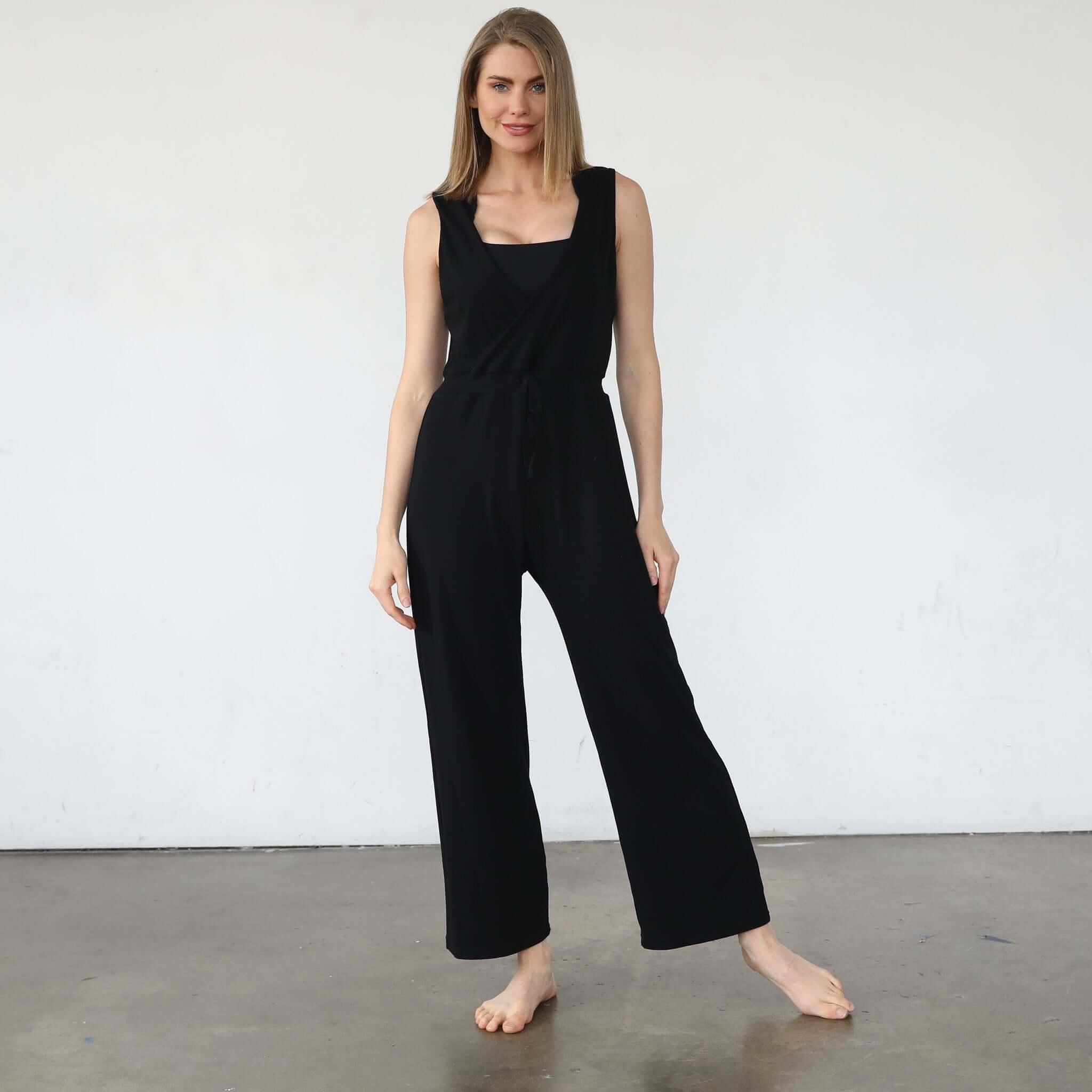 Juliette Nursing Friendly Jumpsuit | Noir | Milk & Baby