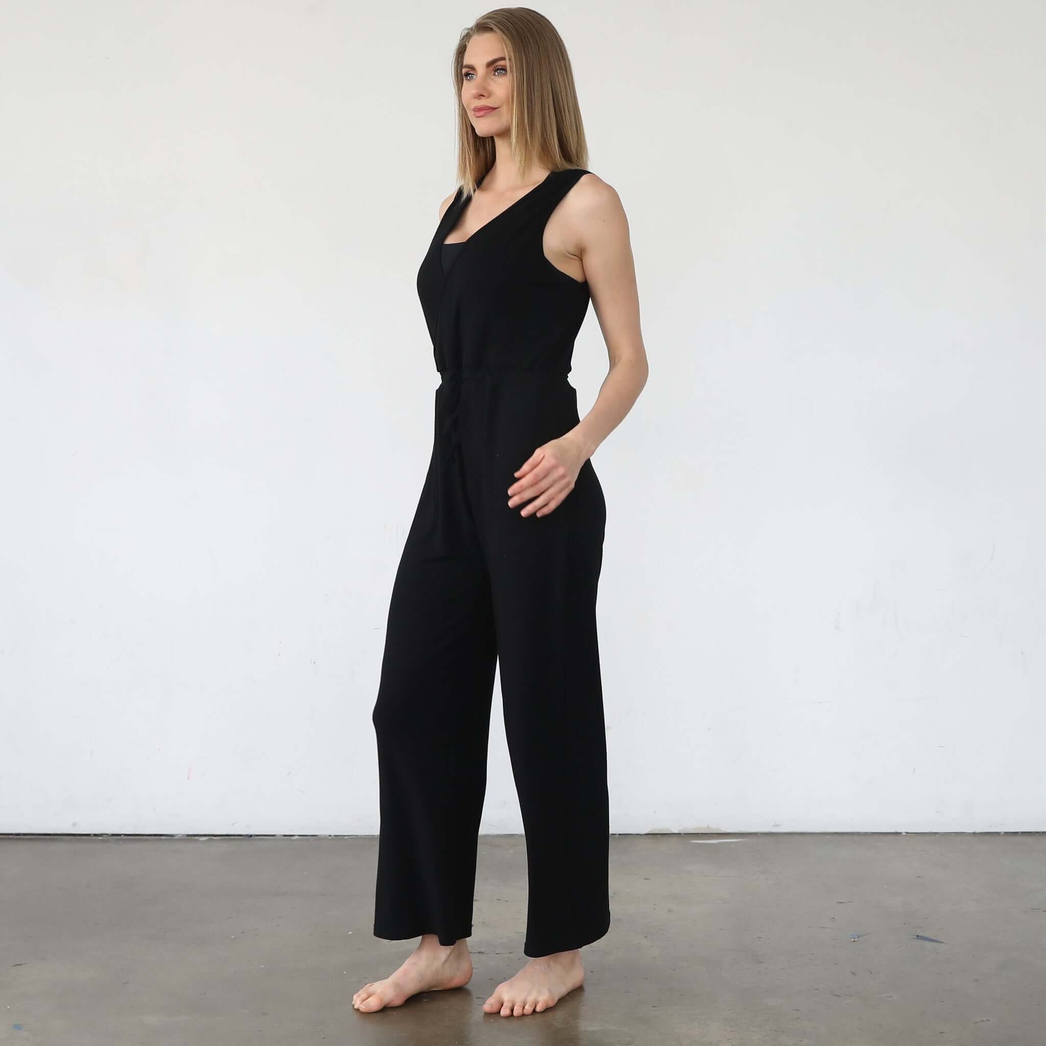 Juliette Nursing Friendly Jumpsuit | Noir | Milk & Baby