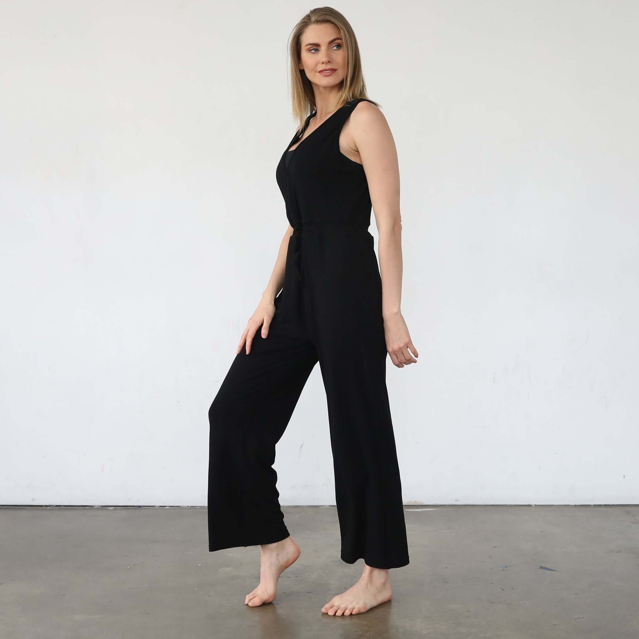 Juliette Nursing Friendly Jumpsuit | Noir | Milk & Baby