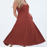 Audrey Softest Rib Nursing & Pregnancy Tank Dress | Rust | Milk & Baby