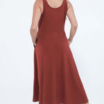Audrey Softest Rib Nursing & Pregnancy Tank Dress | Rust | Milk & Baby