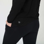 Hazel Open Back Long Sleeve Nursing Top (Noir) | Milk & Baby