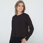 Abigail Long Sleeve Nursing Pullover | Noir | Milk & Baby