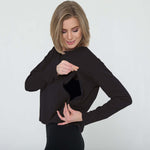 Abigail Long Sleeve Nursing Pullover | Noir | Milk & Baby