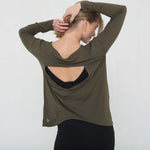 Hazel Open Back Long Sleeve Nursing Top (Cactus) | Milk & Baby