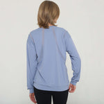 Ivy Mesh Long Sleeve Nursing Top (Pitch Blue) | Milk & Baby