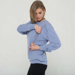 Ivy Mesh Long Sleeve Nursing Top (Pitch Blue) | Milk & Baby