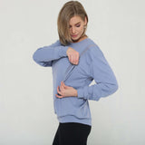 Ivy Mesh Long Sleeve Nursing Top (Pitch Blue) | Milk & Baby