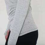 Olivia During & After Crossover Layering Long Sleeve Top (Space Grey) | Milk & Baby
