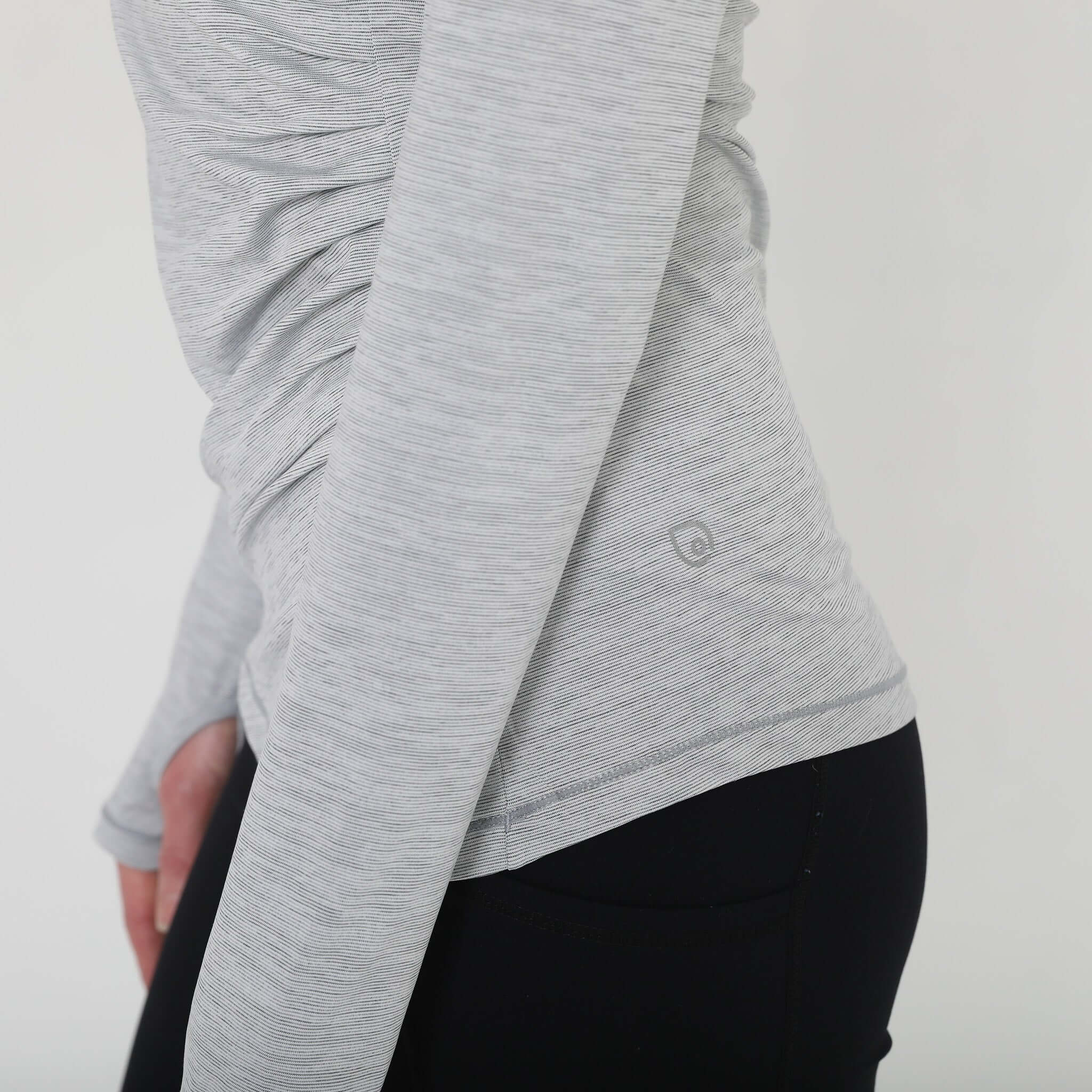 Olivia During & After Crossover Layering Long Sleeve Top (Space Grey) | Milk & Baby