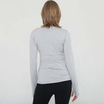 Olivia During & After Crossover Layering Long Sleeve Top (Space Grey) | Milk & Baby