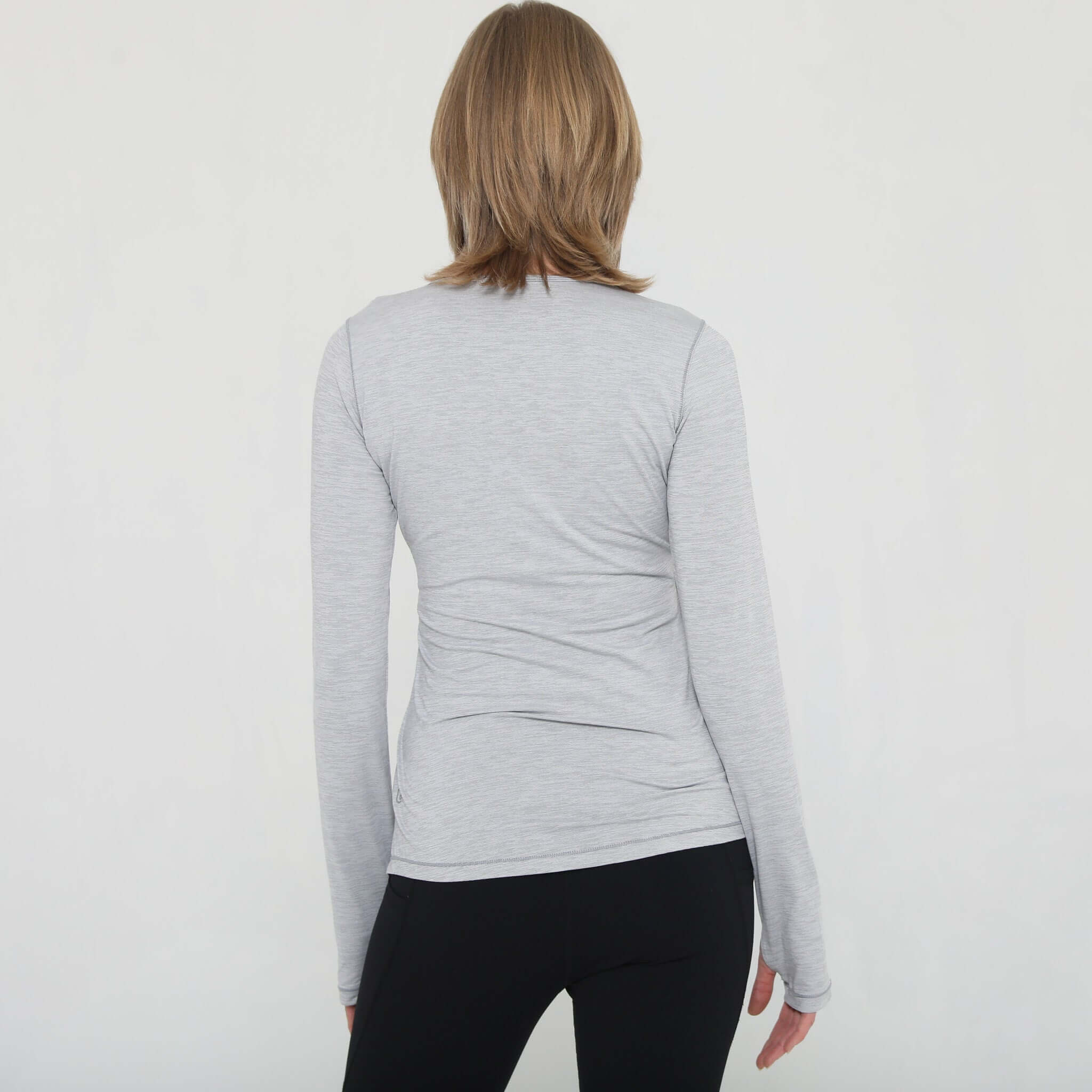 Olivia During & After Crossover Layering Long Sleeve Top (Space Grey) | Milk & Baby