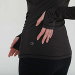 Olivia During & After Crossover Layering Long Sleeve Top (Noir) | Milk & Baby