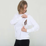 Ivy Mesh Long Sleeve Nursing Top (Blanc) | Milk & Baby