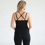 Sienna - Light Support Nursing & Pregnancy Cami Bra | Ribbed Noir | Milk & Baby