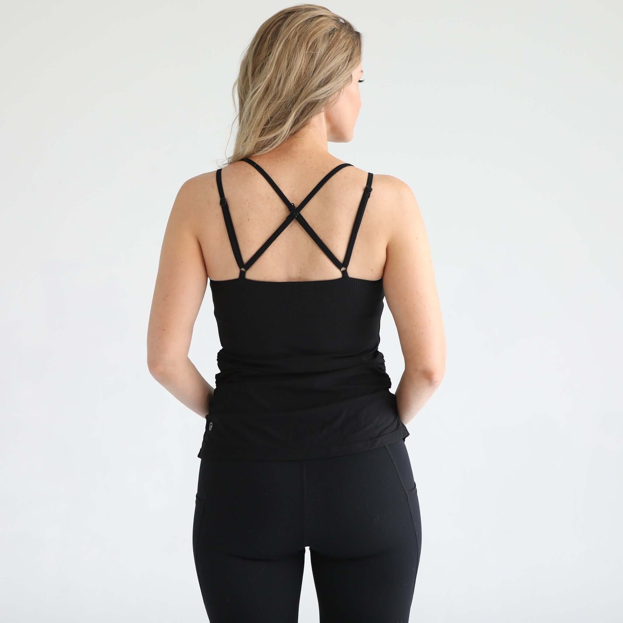 Sienna - Light Support Nursing & Pregnancy Cami Bra | Ribbed Noir | Milk & Baby