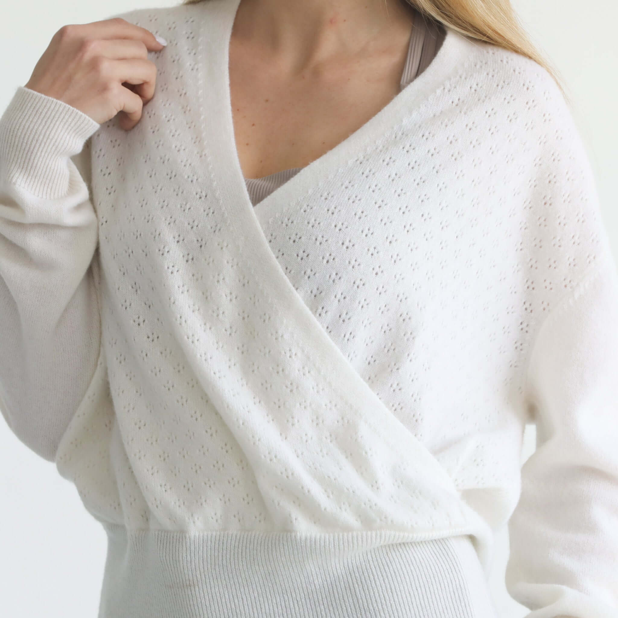 100% Cashmere Wrap Sweater | Milk & Baby
